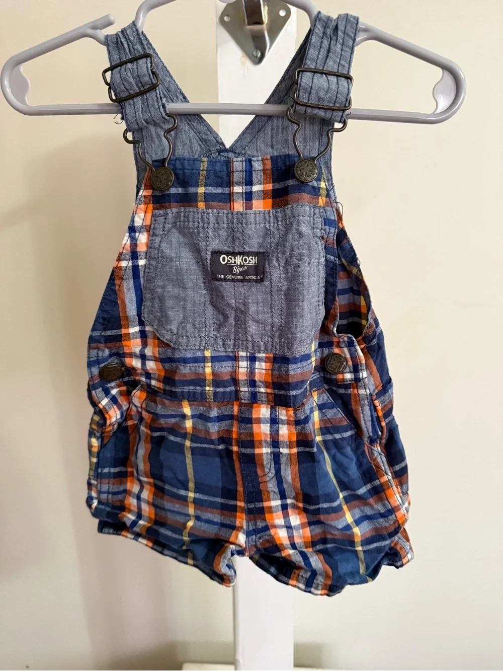 Oshkosh B’Gosh Plaid Shortalls